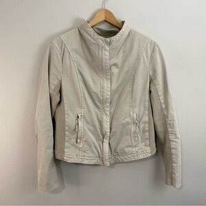 Marrakech Gray Beige Full Zip Utility Jacket Woman’s Size Large